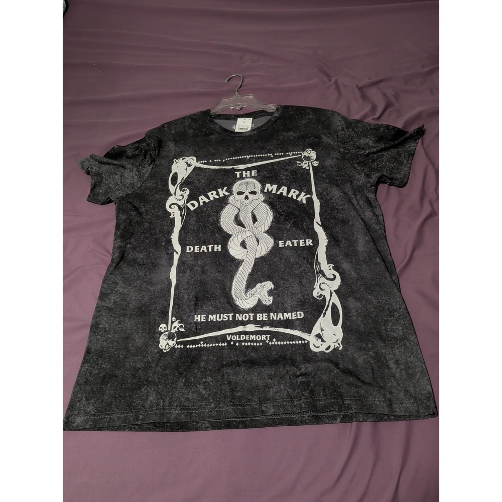 Harry Potter Mens XL Black Dark Mark Death Eater Voldemort Graphic T Shirt NWT
